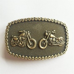 Antique Bronze Plated Heavy Metal Motorcycle Chain Biker Rider Belt Buckle