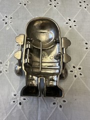 Chrome Belt Buckle Outer Space Suit Man Alien Astronaut