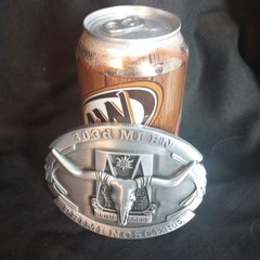 303d Military Battalion US Army Primi Noscere First to Know Longhorns Buckle EUC