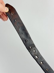 Leather Belt with Brass Longhorn Skull Buckle – Western Biker Rock Statement