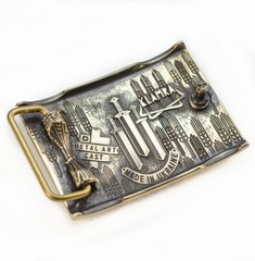 Fehu runic brass belt buckle, Feoh Wealth Rune Seltic Old Norse Scandinavian