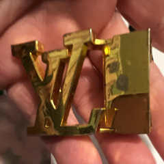 Gold Shiny Metal Logo Interchangeable Belt Buckle for Men Fits 1.5 in