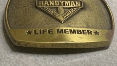 HANDYMAN CLUB OF AMERICA 1996 Bronze Belt Buckle