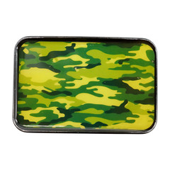 Men Women Black Metal Fashion Belt Buckle Army Green Camouflage Jeans Pant Style