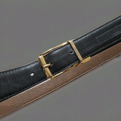 Vintage GUCCI Belt Brown Women’s Designer Logo Classic Gold Tone Hardwear 34&Prime;