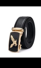 Men Eagle Decor Automatic Buckle Belt