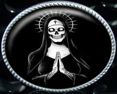 Santa Muerte Day of the Dead Sugar Skull Handmade Belt Buckle