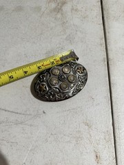 Silver Creek Belt Buckle Bullets Western Two Tone Revolving Center Cylinder
