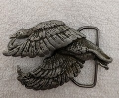 Indiana Metal Craft 1978 Pewter Belt Buckle Goose  Duck  Bird In Flight – LGL