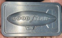 Aluminum Goodyear Blimp 1974 Belt Buckle