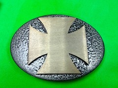 Maltese Iron Cross Religious Gothic Punk Vibe Textured Metal Belt Buckle
