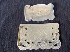 Brass Tone Revolver Guns Gun Belt Brass Boots Buckle 1 Steel 1 Nico Silver