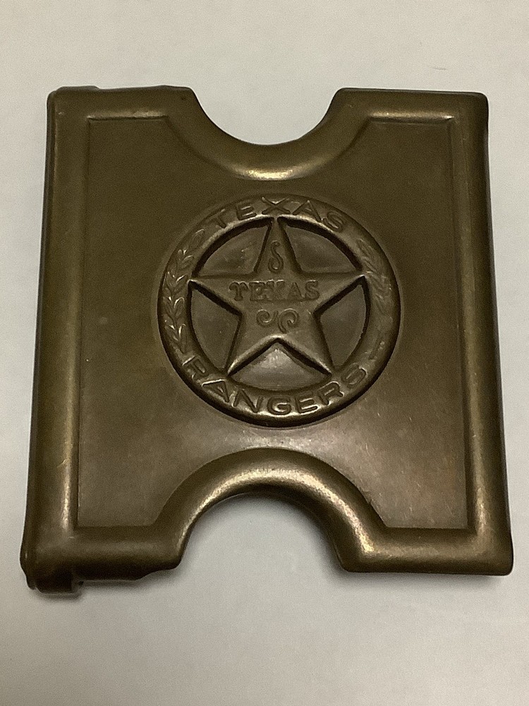 Anson Mills TEXAS RANGERS BRASS BELT BUCKLE Made In Worcester Mass.