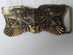 Karmpa Valkyrie Brass Belt Buckle- Viking Ukraine Metal Art Cast