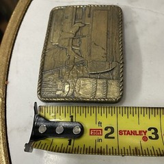 Vintage 70&rsquo;s ~ BOATING / MARINA ~ Antique Brass USA Handcrafted Belt Buckle ~