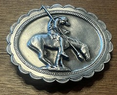 Vintage 1982 End of the Trail Indian Horse Belt Buckle – Siskiyou