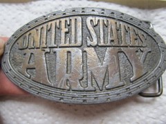 Scarce Vintage Oval 3-Dimensional US ARMY BELT BUCKLE, GIFT