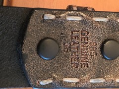 44 Mag 5 Barrel Revolver belt buckle & Belt Size 36 – Preowned