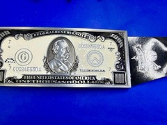 $1,000 US Dollar Federal Reserve Note The United States of America Belt Buckle
