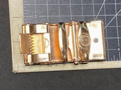 Replacement formal slide style black & copper or rose gold color belt buckle