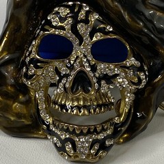 Skull Belt Buckle Grim Reaper Diamond (faux) Encrusted Bad A$$