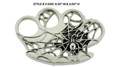 Skull Skeleton Rock Rebel Belt Buckle Mens Womens Silver Metal Halloween Costume