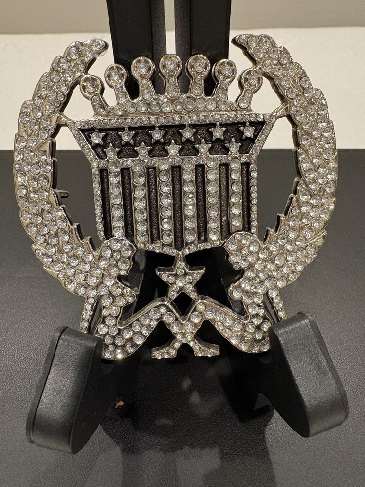 Silver Stars Casting Co. American Finest Rhinestone Eagle Shield /2004