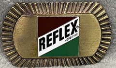 Vintage Reflex Herbicide Belt Buckle 3-1/2 inch x 2 inch for 1-3/4 inch Belt