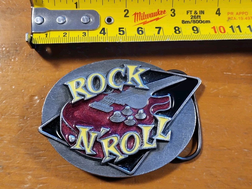 Vtg Rock N Roll Belt Buckle 1996 Made In USA C&J Inc.