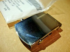 US Military Surplus Solid Brass Chrome Plated 1-1/8&Prime; Trouser Belt Buckle