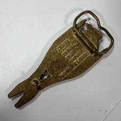 Vintage 1980 &lsquo;Electrician&rsquo; Pliers Solid Brass Belt Buckle 6130