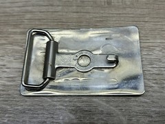 Vintage Chambers Belt Co. Turquoise Look Silver-Tone Road Runner Belt Buckle USA