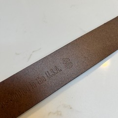 NWOT Timberland Men&rsquo;s Brown 100% Leather Belt Silver Buckle Size 40