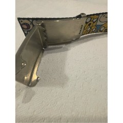 Cartoon Network Adventure Time belt Yellow & Blue silver color buckle waist 40.5