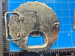 OPEN HERE Bar Party Pick Up Line Novelty Drinking Belt Buckle with Bottle Opener