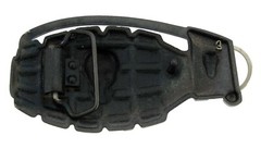 Grenade Belt Buckle US Military Memorial Veteran Day Gift Skull Crossbones Gray