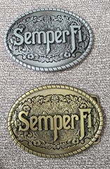 Marine Corps USMC Semper Fi Military Belt Buckle Oval Metal Men choose color