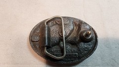 Colorado, Flying Eagle, Mountains, C+J Inc. Belt Buckle Vintage 1986 Pewter USA