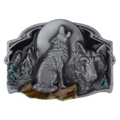 Wolf belt buckle for men&rsquo;s Western cowboy motorcycle riding