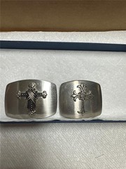 Vintage Unique Cross Belt Buckle Lot of Two