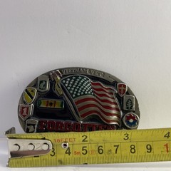 1987 VIETNAM VET Forgotten Hero Belt Buckle CH1468 Made in USA Glossy BEAUTIFUL