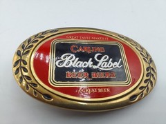 Vintage Carling Black Label Belt Buckle & Suspenders