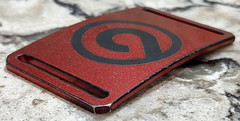 GRIP6 BELT BUCKLE – GRIP6 LOGO on RUSTIC WORN METALLIC RED – 1.5 INCH WIDE