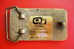 VTG Shambu Solid Brass Handmade Leather Belt Buckle