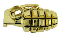Hand Grenade Belt Buckle USA Military Army bomb Seal Navy Weapon Goth Tribal New