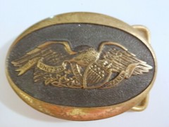 Vtg 1975 Registered Collection AI 397 Heritage Mint American Eagle Belt Buckle