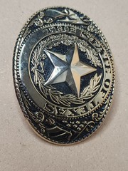 Texas Seal Belt Buckle Gold Extra Large Size 3.5&Prime; X 2.5&Prime;