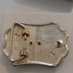 Belt Buckle NASA Moon Rover Solid Pewter DORY,Sand Stone Gold Tone Buckle
