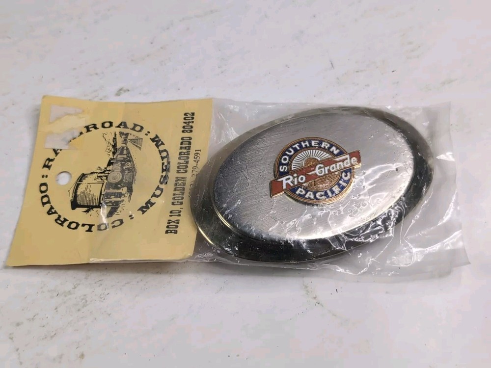 SOUTHERN PACIFIC RIO GRANDE RAILROAD Belt Buckle (Colorado RR Museum) NOS