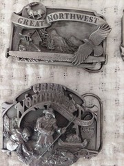 Siskiyou Lot of 8 Great Northwest Limited Edition Vintage Silver Belt Buckles